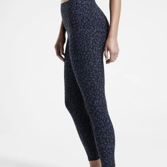 Athleta Size XS | Salutation Leopard Dot Leggings | Blue Enchanted Print - Picture 1 of 8